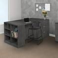 thumbnail image 2 of Regency Legacy Stand Up Desk/ 3 Lateral File Quad with Bookcase End- Ash Grey, 2 of 5