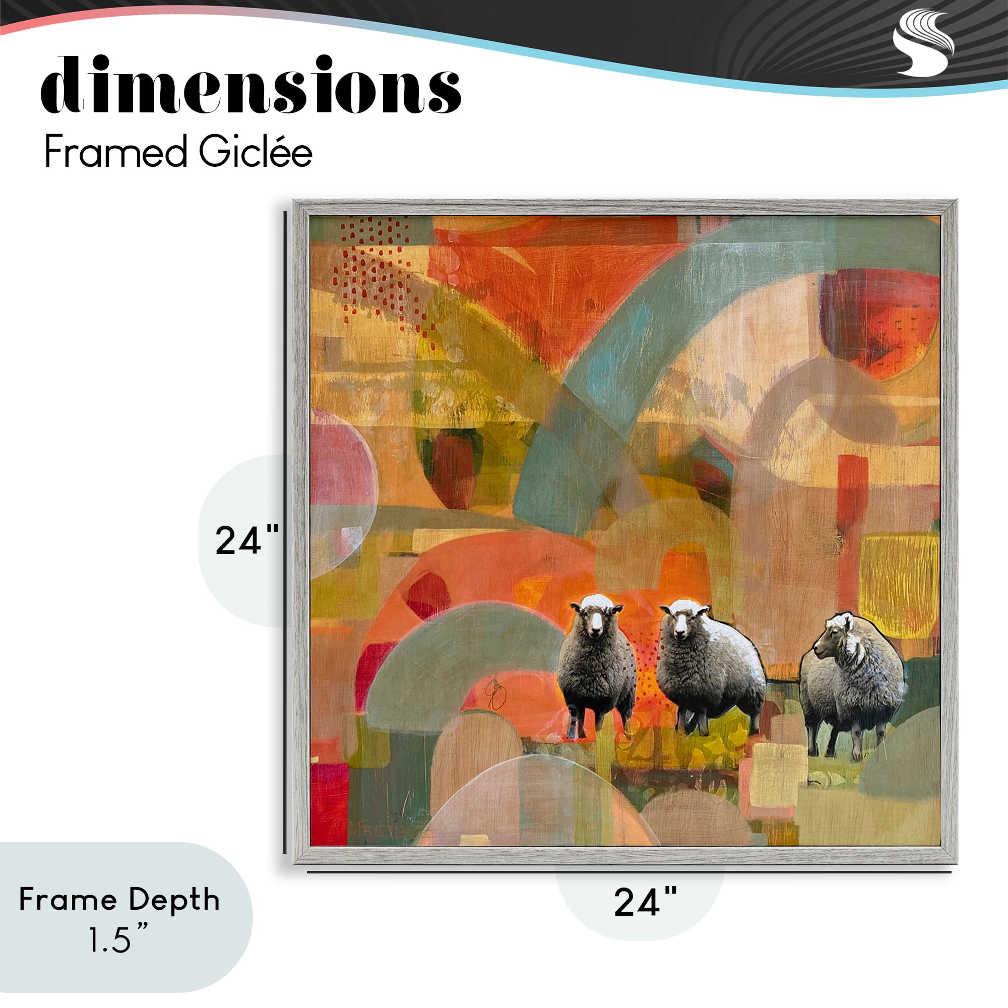 Stupell Industries Counting In My Sheep Gray Framed Giclee Art, design by Dianna Fritzler