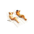thumbnail image 3 of Chaise de Plage en Résine Longue Inclinable Modèle Scène Miniature Scène de Vie Créative 1:87 Blanc, 3 of 8