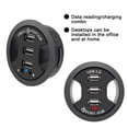 thumbnail image 2 of USB Hub USB 2.0 Desktop Grommet USB 2.0 Hub Audio Desk Mount Adapter 3 Port Mount in Desk Multi USB 2.0 Ports, 2 of 5