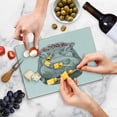 thumbnail image 4 of Hippo Cutting Board, Pencil Hand-Drawn Style Animal Portrait with Floral Head Wreath, Decorative Tempered Glass Cutting and Serving Board, in 3 Sizes, by Ambesonne, 4 of 5