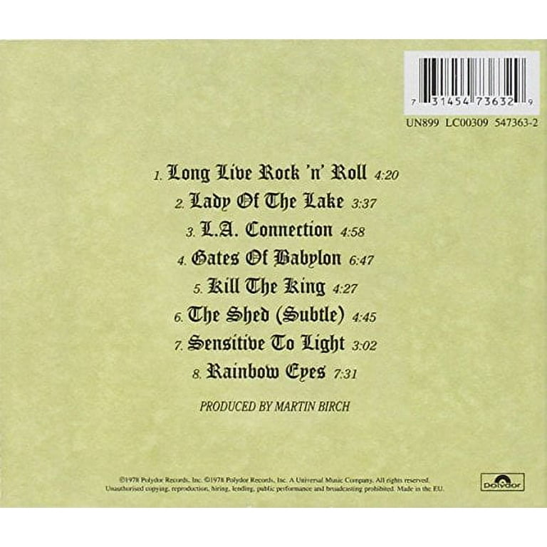 レコード Rainbow Long Live Rock 'N' Roll Long Live Rock 'n' Roll - Wikipedia