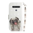 thumbnail image 2 of Case for LG K61 Cover Magnetic 3D Pattern Wallet Flip Case With Strap - Pug, 2 of 5