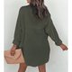 thumbnail image 3 of Blusa extragrande casual para mujer,Blusa extragrande de manga larga Blusa extragrande con bolsillo frontal Blusa extragrande con hombros caídos Claridad notable, 3 of 7