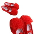 thumbnail image 4 of 1 par de zapatos de baile con diseño floral, suela antideslizante para danza del vientre, para niños, talla 36, 4 of 5