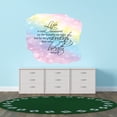 thumbnail image 3 of LIFE - Multicolored Background Inspirational Quotes Décor Vinyl Home Wall Decal - Life Is Not Measured By The Breaths We Take But By The Moments That Take Our Breaths Away 20" x 18", 3 of 5