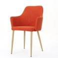 thumbnail image 4 of Fabric Upholstered Armchairs, Light Walnut Legs / Comfortable Dining Experience, 4 of 7