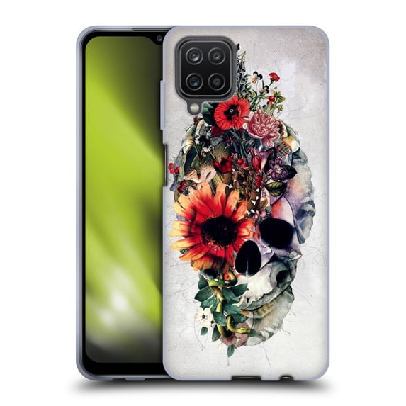 Head Case Designs Officially Licensed Riza Peker Skulls 6 Two Face Soft Gel Case Compatible with Samsung Galaxy A12 (2020)