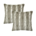 thumbnail image 7 of Home Soft Things Amanda Stripe fauxfur Throw Pillow Covers Set of 2, NO INSERT Taupe Grey, 7 of 7