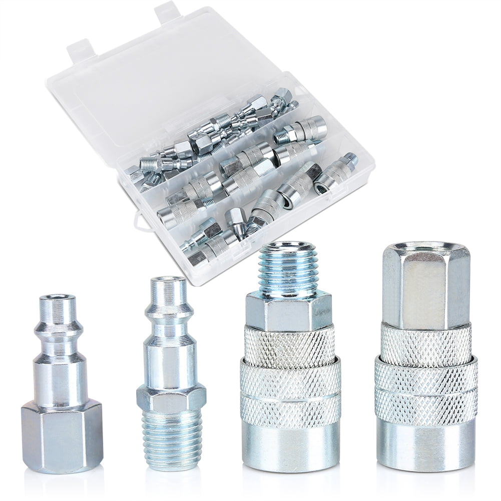 Buy WYNNsky Air Coupler And Plug Kit, 1/4 Inch NPT Air Fittings Industrial Type 7 Piece Air Compressor Accessories Kit
