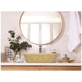 thumbnail image 5 of Ruvati USA RVB1515WG4 15 x 15 in. Gold Decorative Pattern Above Vanity Counter Porcelain Ceramic Bathroom Vessel Sink, White, 5 of 7