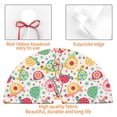 thumbnail image 3 of KLL 36" Christmas Tree Skirt Turtle Flower Xmas Tree Skirts Mat for New Year Xmas Holiday Party Indoor Outdoor Home Decoration, 3 of 5
