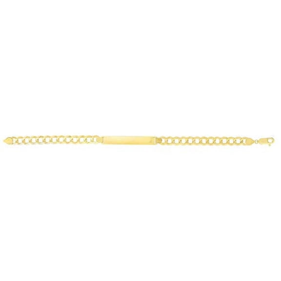 JewelStop 14k Yellow Gold 6.7x45.7mm Polished Curb ID Bracelet with Lobster Clasp 8.5 Inches