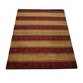 thumbnail image 5 of Rugsotic Carpets Handmade Rugs Hand Knotted Loom Rectangle 3'x5' Red Gold Wool for Indoor Use, 5 of 5