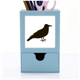 thumbnail image 1 of Cuervo negro animal lindo retrato Tarjeta de clip de pluma del gestor de suministros de oficina, 1 of 3