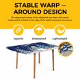 thumbnail image 4 of Navy Blue Christmas Table Cloths for 6 Foot Rectangle Tables, Snowman Xmas Snowflake Gifts Winter Patio Waterproof Elastic Fitted Tablecloths, Washable Rectangular Table Cover for Camping, 4 of 8