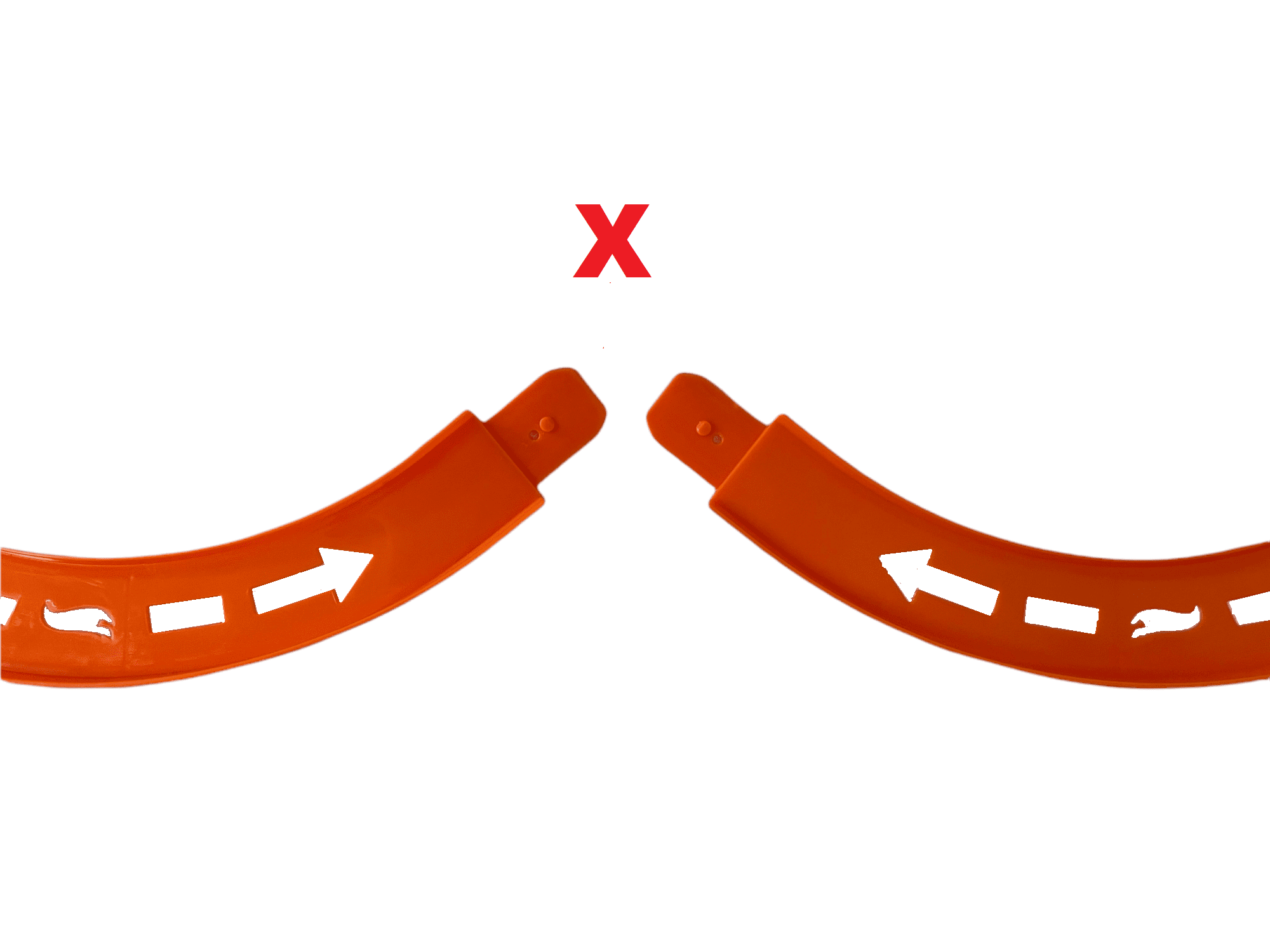 Hot Wheels Curve Tracks - 8 Curved Pieces and Four Connectors - 12" Long