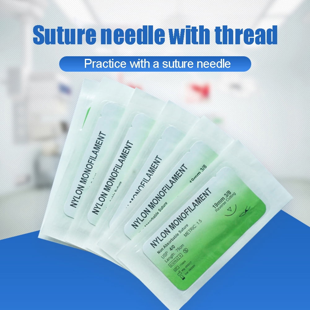 Aktudy 75cm Medical Needle Nylon Monofilament Thread Suture