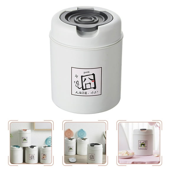 Niceauty Mini Trash Bin Desktop Trash Can Black PP 1Pack