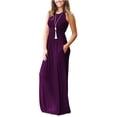 thumbnail image 2 of Vestido largo suelto sin mangas de verano para mujer Vestido largo casual con bolsillos Xemadio FSHY034-61, 2 of 2