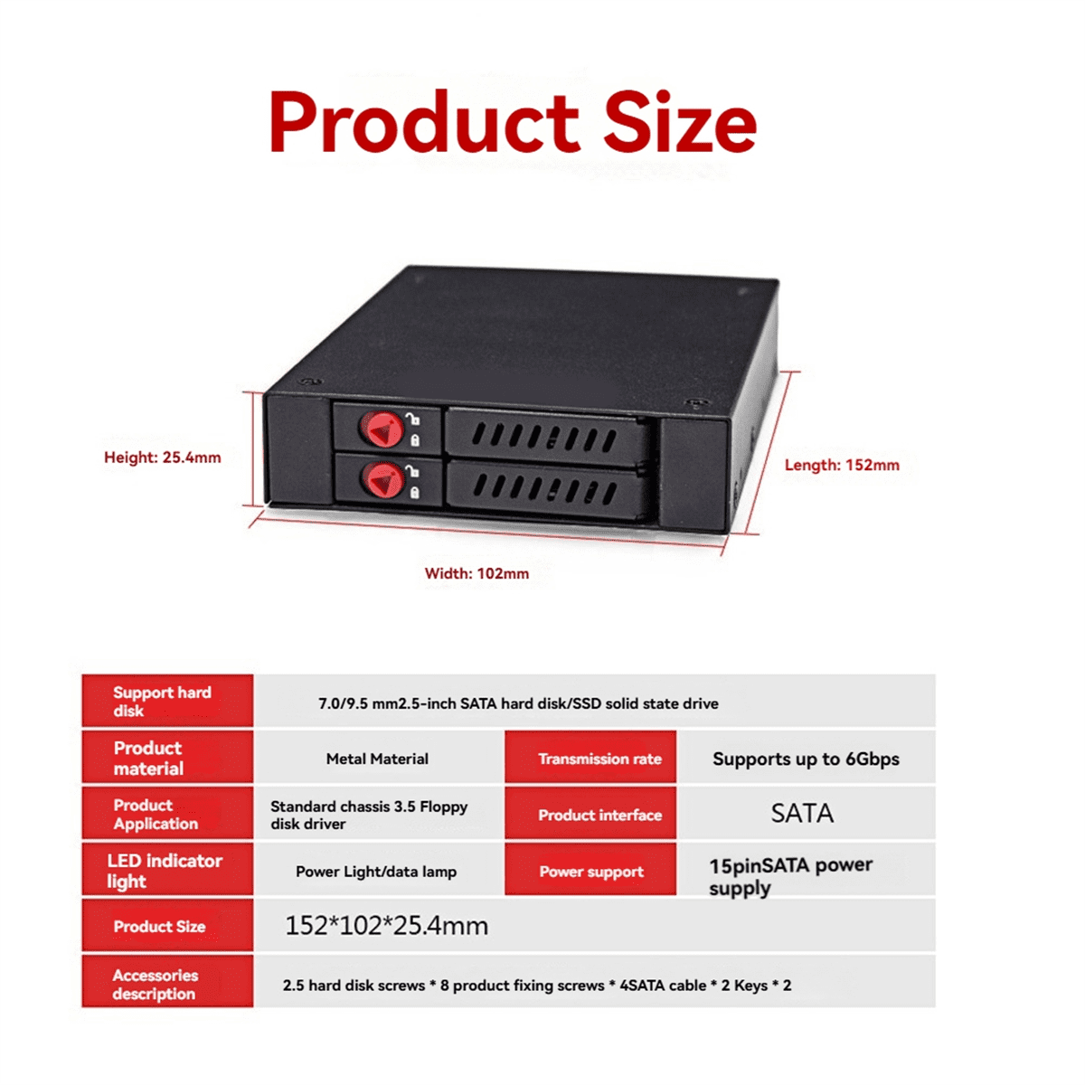 2.5 Inch SSD Laptap Hard Drive Box Internal USB 3.0 6TB High-Speed with Component Hard-Disk Enclosure
