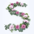 thumbnail image 2 of Artificial Flower Garland Vine Decor, Flexible Decorative Flower Garland Easy Bend Long Decorative Hanging Vine, Faux Flower Garland Decoration For Wedding Party Home Wall Window Decor, 2 of 8