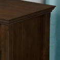 thumbnail image 3 of Acadian SOLID WOOD 24 inch Wide Transitional Bedside Nightstand Table in Rustic Natural Aged Brown, 3 of 7