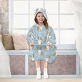 thumbnail image 7 of Wearable Blanket with Sleeves and Pocket Oversized Hooded Sweatshirt 3-14 YR Cute Little Dog Pattern S, 7 of 7