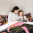 thumbnail image 5 of Homewish Country Fungus Mushroom Full Size Comforter Sets,Colorful Cartoon Flower Bedding Comforter Set,Orange Black Bedding Sets For Children,Breathable Home Decor Reversible,3pcs, 5 of 8