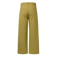 thumbnail image 5 of Yindaity Men Linen Pants Pleated Front Trouser Solid Color Linen Trouser Casual Pants Loose Fit Straight Leg Suit Trousers Light Green,XL, 5 of 5