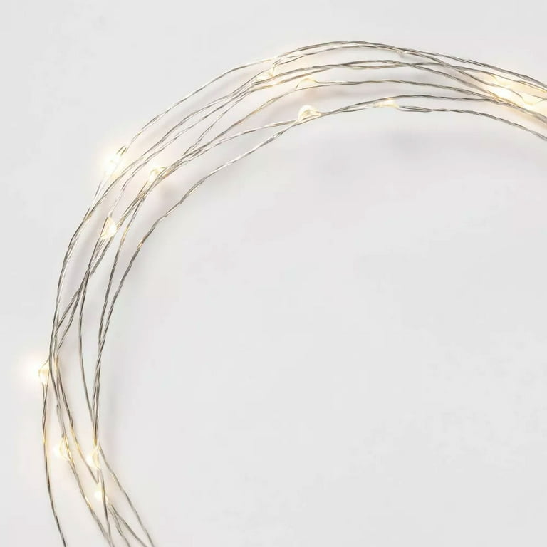 Room Essentials Fairy String LED Silver Wire 25 Lights Battery