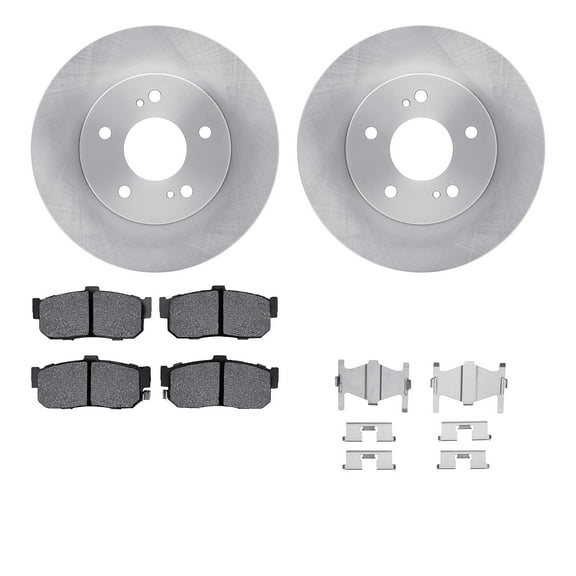 Dynamic Friction Company Rear Brake Rotors with 5000 Advanced Brake Pads includes Hardware 6512-67302
