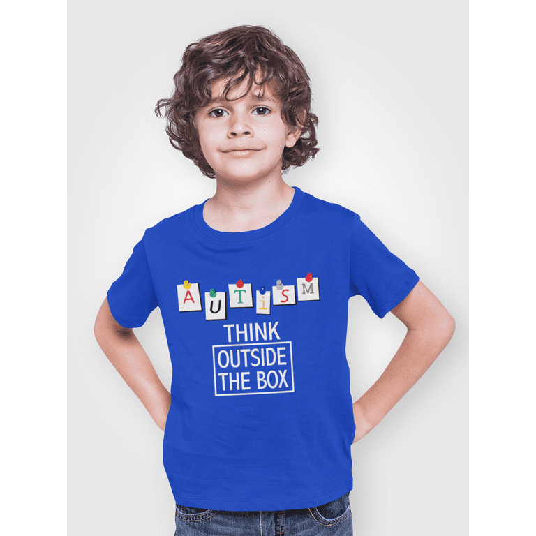 Autism Awareness Think Outside The Box Youth T-shirt, Youth XL