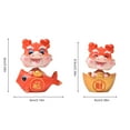 thumbnail image 2 of Dragon Figurine Shaking Head Toy Dragon Car Dashboard Decoration Bobblehead Lucky Statue 2024 Zodiac Dragon New Year Car Decor, 2 of 5