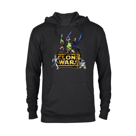 Star Wars The Clone Wars Jedi Warriors - Pullover Hoodie for Adults - Customized-Black