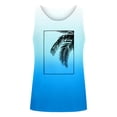 thumbnail image 5 of FINALGANG Mens Sleeveless Tank Top With Gradient Sky Leaf Print Casual Crewneck Beach Summer Tee For Daily Wear Outdoor Activities Blue XL, 5 of 5