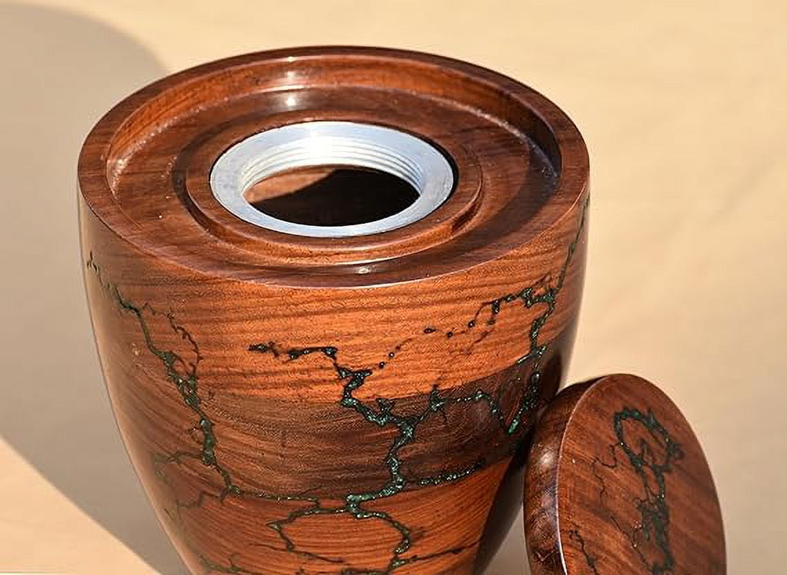 Rosewood Decorative urn Funeral Urn for Adult Pet Loss urn Memorial urn Wooden urn Box Lichtenberg Figure Resin urn for Ashes Cremation urn Urn for Human Ashes (Large up to 200 lb)