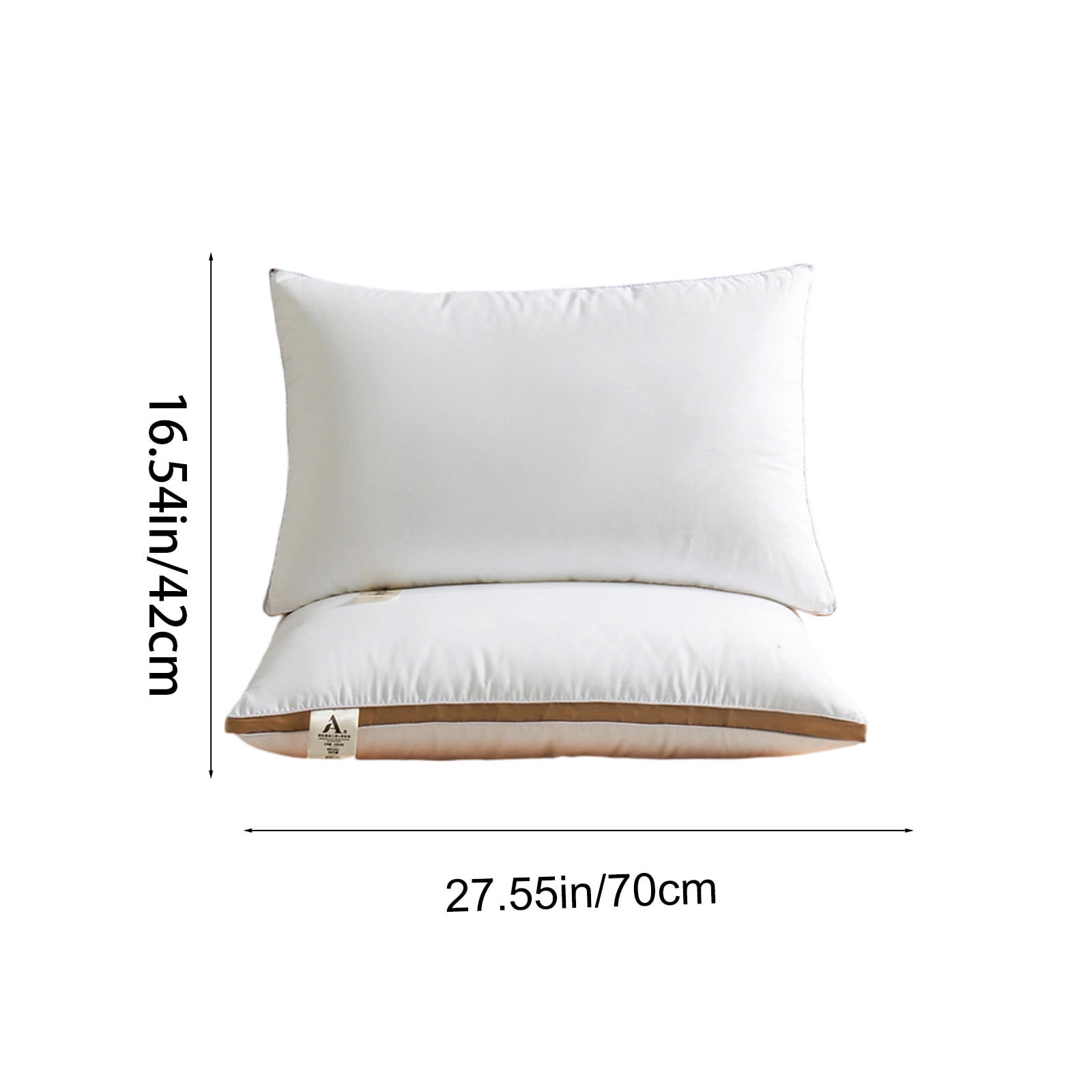 Premium Pillows Standard Size Set of 2, Home Pillow Core - Comfortable and Soft Polyester Bed Pillow for Neck Protection, Ideal for Dorms and Bedrooms, Breathable, Supportive, and Easy Care