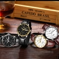 thumbnail image 5 of GUANQIN Men Business Analog Automatic Self-Winding Mechanical Stainless Steel Leather Business Wrist Watch Day Date Luminous Waterproof Sapphire Mirror Clock Man, 5 of 5