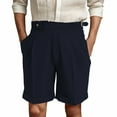 thumbnail image 2 of Men's Classic Summer Casual Dress Shorts Pleated Front Lightweight Chino Work Beach Outfits with Button Waist Pants for Men 2025 Summer Casual Loose Fit, 2 of 8