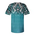 thumbnail image 5 of RKZDSR Plus Size Loose Fit Blouses Cute Rabbit Tees Womens Short Sleeve Tshirts Floral Print Peplum Tunic Shirts Button Henley V Neck Tops Aztec Style Shirts Mint Green XXXL, 5 of 5