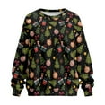 thumbnail image 4 of HELLHERO Christmas Tree Star Print Women Sweater Trendy Soft Loose Pullover Sweatshirts Warm Crew Neck Sweatshirt with Pocket Size S, 4 of 7