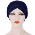 thumbnail image 3 of Bangcool Turban Headwrap Twisted Braid Elastic Beanie Headwrap Hair Loss Cover Sleep Cap, 3 of 8