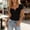*Black, variant on Women's Wrap V Neck Short Sleeve Lace Trim Top, Casual Slim Fit Blouse for Summer White,Women's Plus XXL