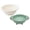 Mint Green, variant on NUOKO 11.47 Inch Double Layer Detachable Plastic Colander, Deepened Thickened Kitchen Washing Strainer Basket for Rice, Fruits & Vegetables Cleaning