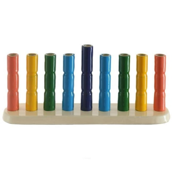 4 x 2 x 9 in. Strip Menorah, Rainbow