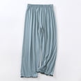 thumbnail image 2 of Wide Leg Pants for Women BWASD Casual Modal Soft Plus Size Baggy Elastic Waist Trousers Solid Color Pajama Pants Simple Loungewear Sleeping Wear (Blue,L), 2 of 9