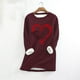 thumbnail image 2 of Sudadera de lana gruesa con estampado de amor y corazón a la moda para mujer, ropa interior cálida de terciopelo con cuello redondo, regalo superior para parejas Pompotops  gfhjh15534, 2 of 3