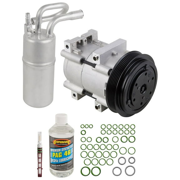 AC Compressor & A/C Kit For Ford Ranger 2.3L & Mazda B2300 1995 1996 1997 - Includes Drier, Expansion, Oil & Seals - BuyAutoParts