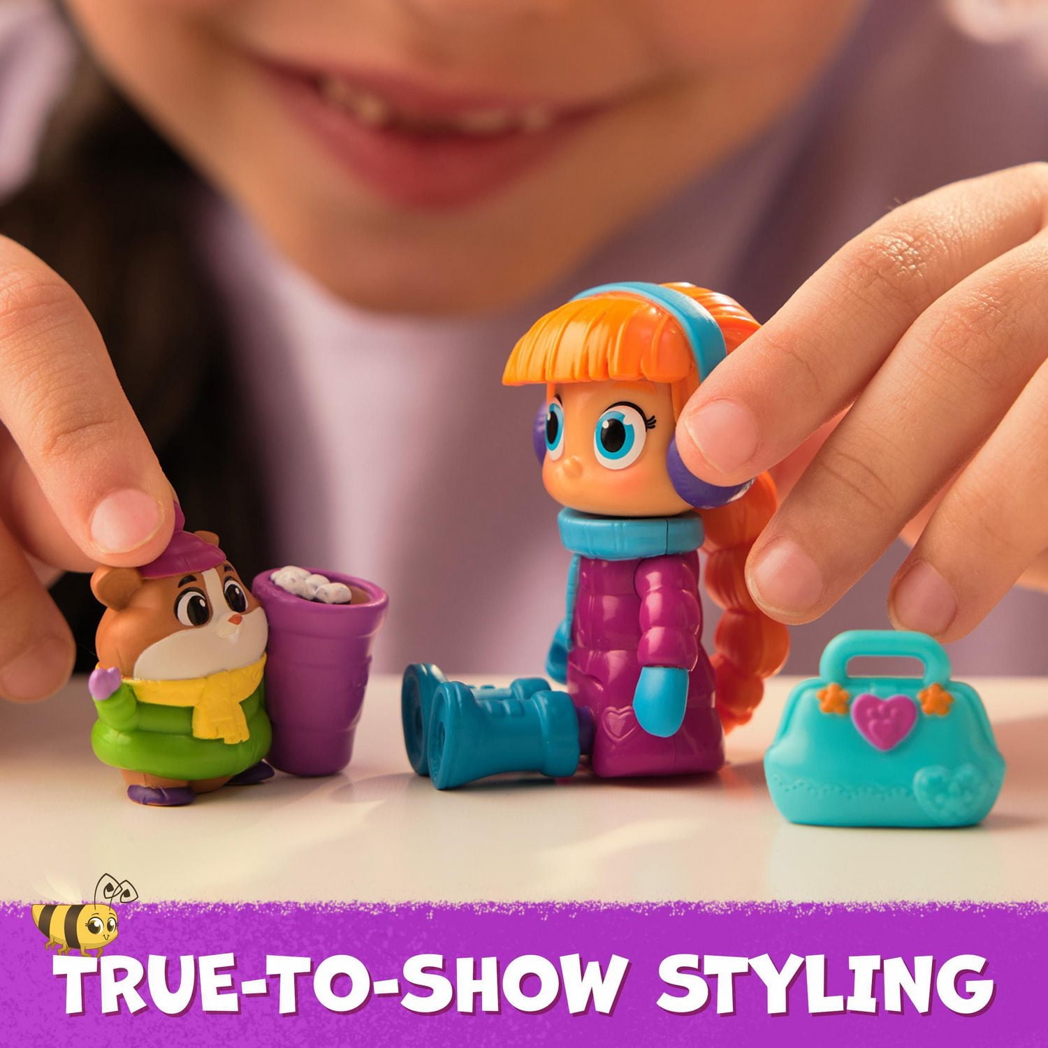 Vida la Véto, Coffret Diagnostic hivernal avec figurines articulées Vida et Popcorn et mallette de vétérinaire de Vida, jouets pour filles et garçons à partir de 3 ans